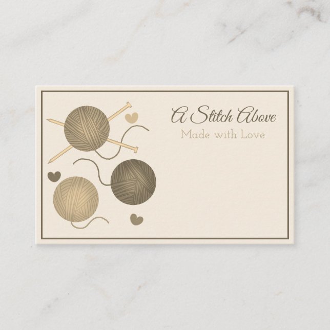 Neutral Knitting Business Card (Front)