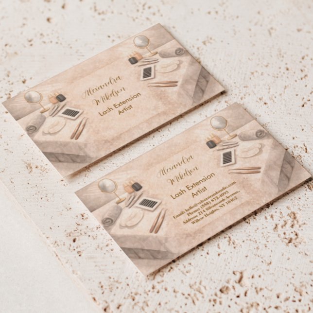 Neutral Lash Artist Business Card (Creator Uploaded)