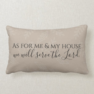 Neutral leaf design Christian pillow