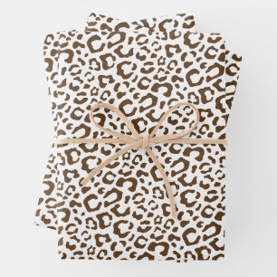 Neutral Leopard Spot Seamless Pattern Wrapping Paper Sheet