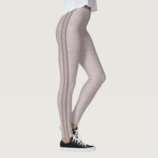 Neutral Linen Pattern in Soft Blush Pink Leggings