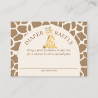 Neutral Mama and Baby Giraffe Diaper Raffle