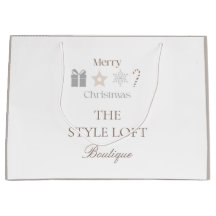 Neutral Merry Christmas Minimalist Boutique Shop