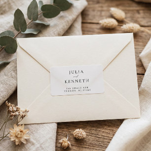 Neutral Minimal Calligraphic Wedding Label