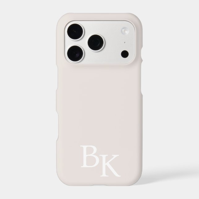 Neutral  Minimal Personalised Initial Monogram (Back)