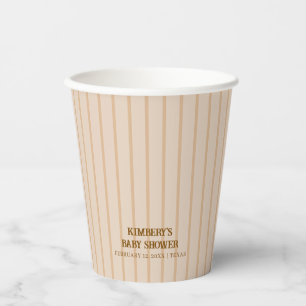 Neutral Minimal Rustic Boho Cowgirl Baby Shower  Paper Cups