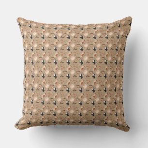 Neutral Minimalist Bohemian Pattern Throw Pillow