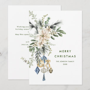 Neutral Minimalist Boho Christmas Composition Holiday Card