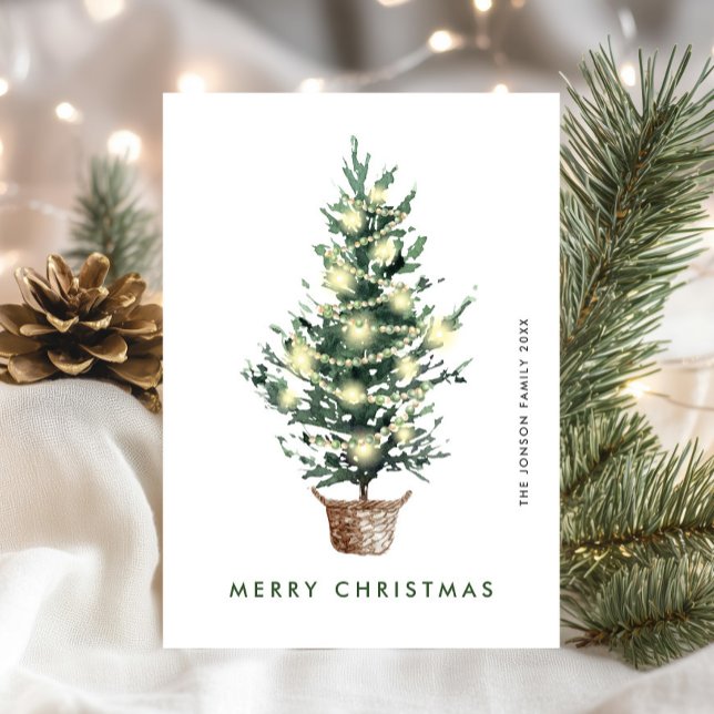 Neutral Minimalist Boho Christmas Composition Holiday Card (Creator Uploaded)