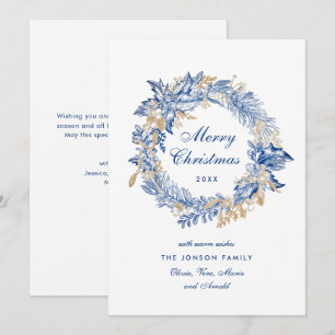 Neutral Minimalist Boho Christmas Composition Holiday Card