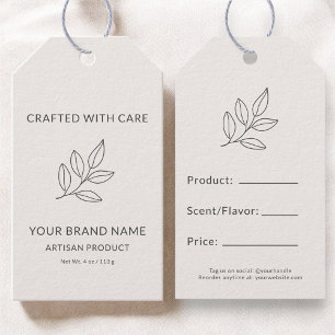 Neutral Minimalist Business Botanical Price Tag