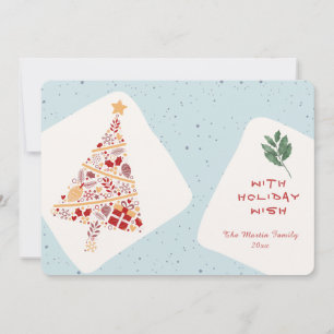 Neutral Minimalist Holiday Wish Christmas Card