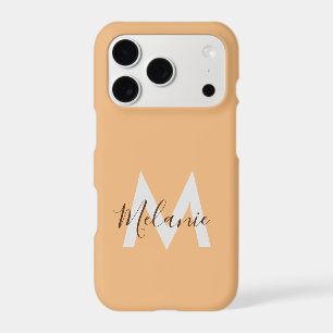 Neutral Minimalist modern orange monogram