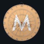 Neutral Minimalist modern orange monogram Dartboard<br><div class="desc">Take your game room to the next level with this stylish, neutral minimalist dart board featuring a modern orange design and customisable monogram. Personalise it with your family name for a one-of-a-kind touch that blends elegance with entertainment. Perfect for family gatherings, friendly competitions, or as a personalised gift for dart...</div>
