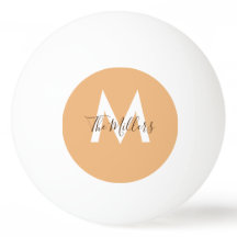 Neutral Minimalist modern orange monogram