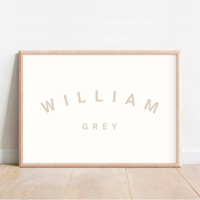 Neutral Minimalist Name Nursery Decor Poster (Creator Uploaded)