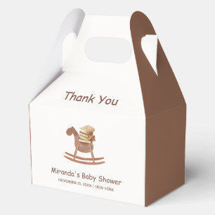 Neutral Minimalist New Chapter Book Baby Shower Favour Box
