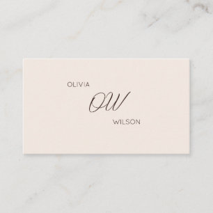 Neutral Minimalist Professional Business Card
