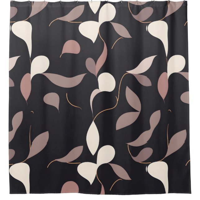 Neutral Minimalist Shower Curtain – Clean, Simple (Front)