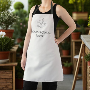 Neutral Minimalist Small Business Botanical Apron