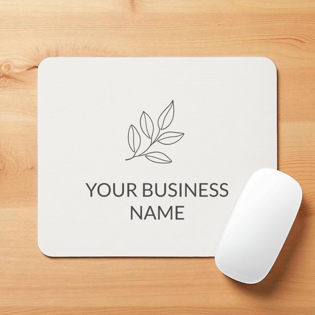 Neutral Minimalist Small Business Botanical Mouse Mat (Creator Uploaded)