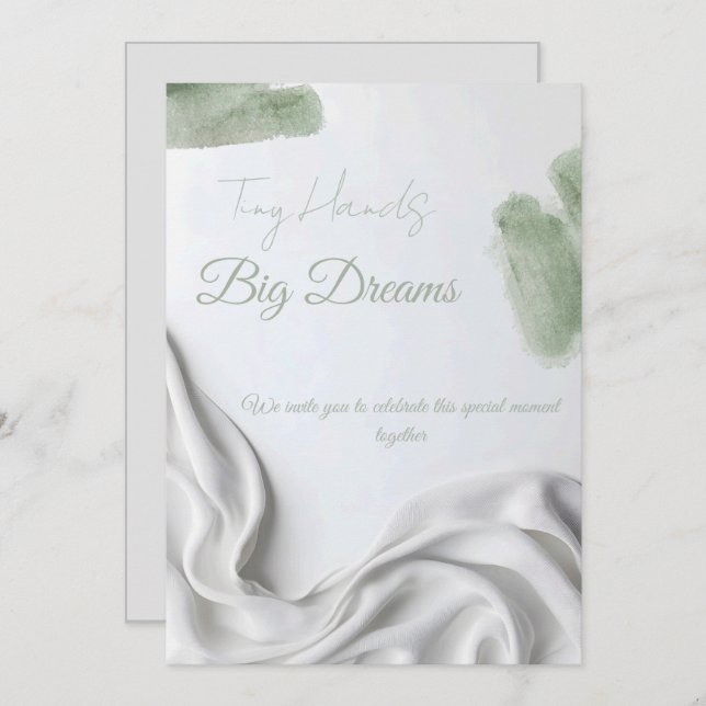 Neutral Modern Baby Shower  Invitation (Front/Back)