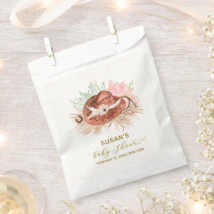 Neutral Modern Boho Cactus Cowboy Hat Baby Shower  Favour Bags