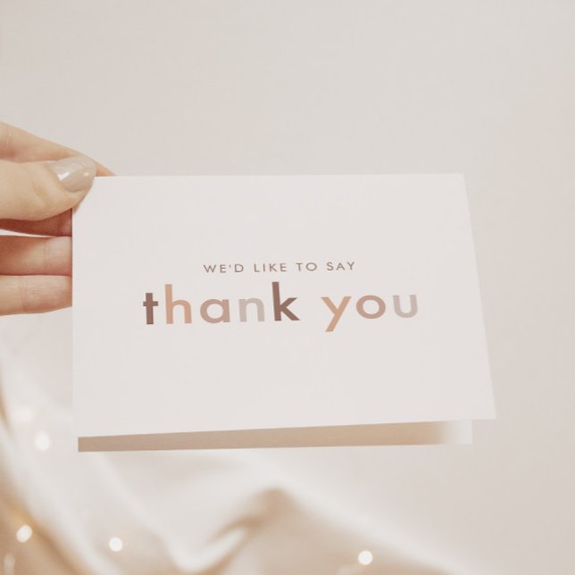 Neutral Modern Gender Neutral Thank You Card (Creator Uploaded)
