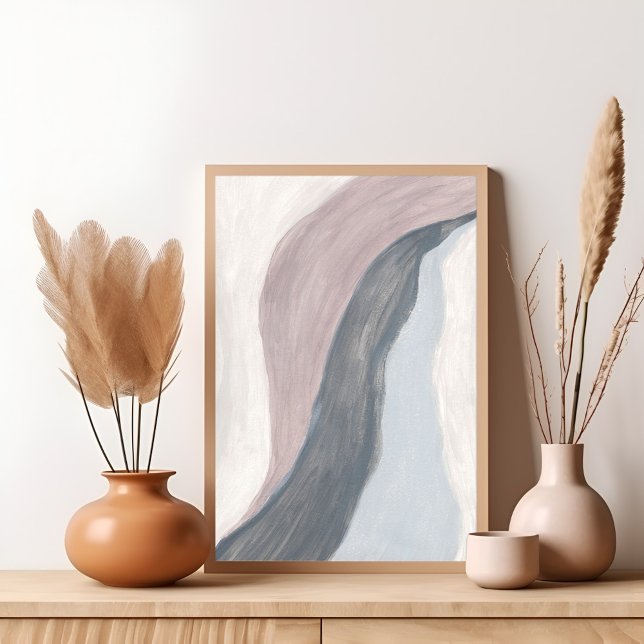 Neutral modern minimalist abstract art Poster (Creator Uploaded)