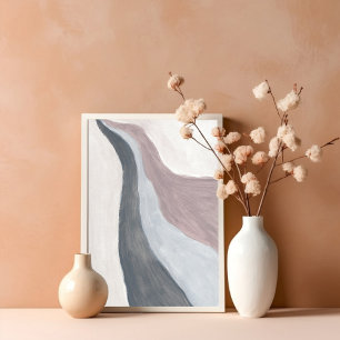 Neutral modern minimalist abstract Art Poster