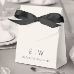 Neutral Modern Minimalist Monogram Name Favour Box<br><div class="desc">Elevate your event's favours with our Classic Elegant Modern Minimalist Monogram Favour Box. Meticulously designed, these favour boxes seamlessly blend timeless sophistication with contemporary minimalism, making them a stylish and memorable addition to your celebration. Crafted with precision and attention to detail, these favour boxes are more than just containers; they...</div>