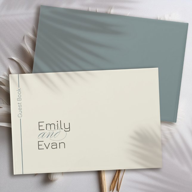 Neutral Modern Minimalist Wedding Guest Book (Creator Uploaded)