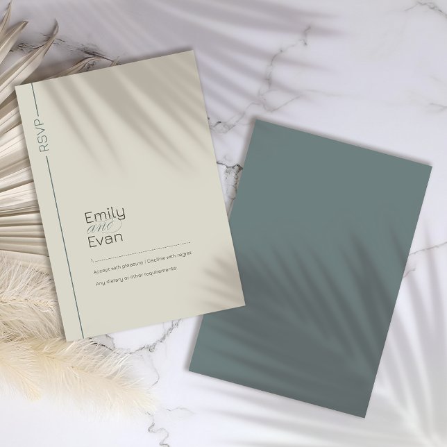 Neutral Modern Minimalist Wedding RSVP (Creator Uploaded)