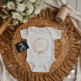 Neutral modern pregnancy announcement 