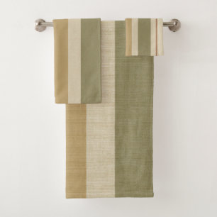 Neutral Modern Stripes Bath Towel Set