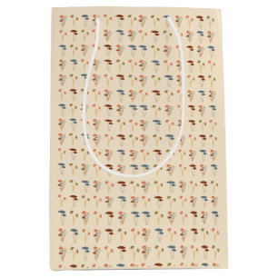 Neutral Mushrooms Pattern Medium Gift Bag