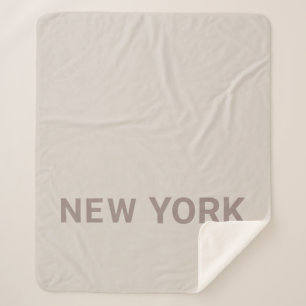 Neutral New York Simple Typography Gift  Sherpa Blanket