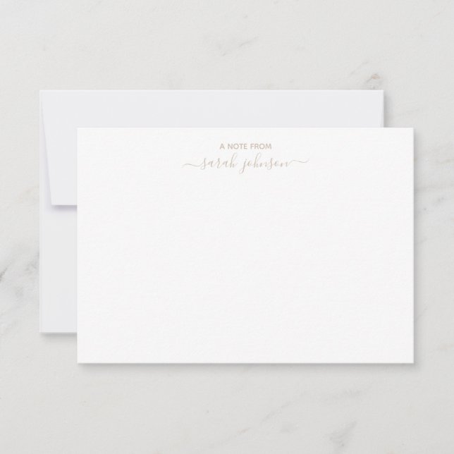 Neutral Note Card Stationary Simple Minimalistic (Front)