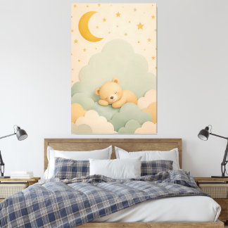 Neutral Nursery Wall Art | Teddy Bear Print
