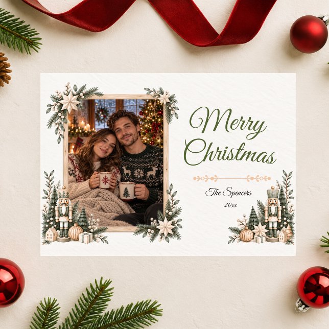 Neutral Nutcracker Holiday Card (Creator Uploaded)