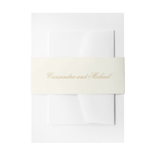 Neutral \ Offwhite Wedding Invitation Belly Band