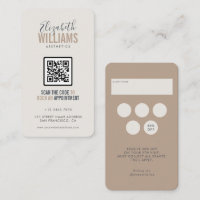 Neutral Palette Beauty Salon QR Code Loyalty &