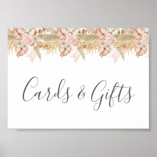 Neutral Palm and Pampas Flower Decor Wedding