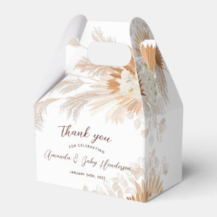 Neutral Pampas Baby Shower Favour Box