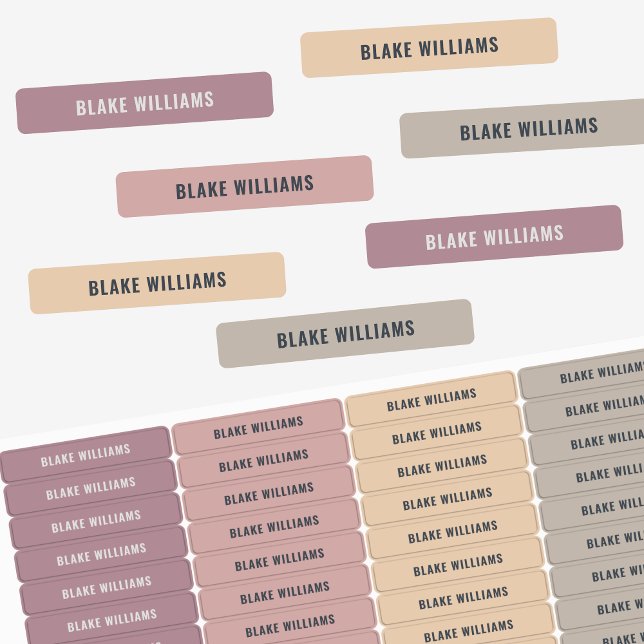 Neutral Pastel Girls Custom Name – 4 Colour Set (Neutral Pastel Girls Custom Name – 4 Color Set Labels
)