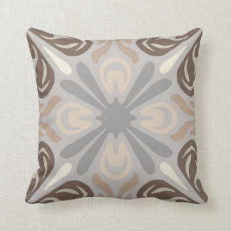 Grey And Brown Cushions - Grey And Brown Scatter Cushions | Zazzle ... - Neutral Pattern Pillow in Grey, Tan & Brown