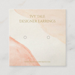 Neutral Personalised Logo Earring Business Cards