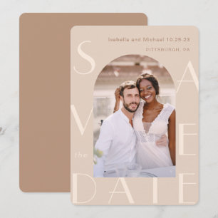 Neutral Photo Wedding Save The Date