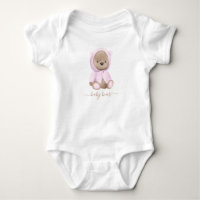 Neutral Pink Teddy Bear Baby Bear