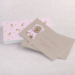 Neutral Pink Teddy Bear Baby Shower Gift Registry Business Card<br><div class="desc">Welcome to our Neutral Pink Teddy Bear Baby Shower Gift Registry Business Card! This one-of-a-kind, custom designed card is perfect for any baby shower, giving family and friends a way to organise their gift giving and make sure they get just the right present every time. This adorable design features a...</div>